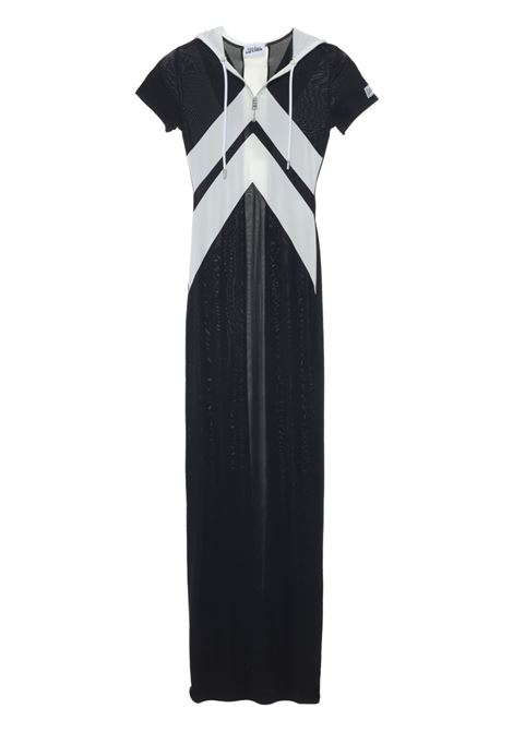 abito lungo inlaid chevron donna nero JEAN PAUL GAULTIER | 25/33-F-RO346P-J0840001